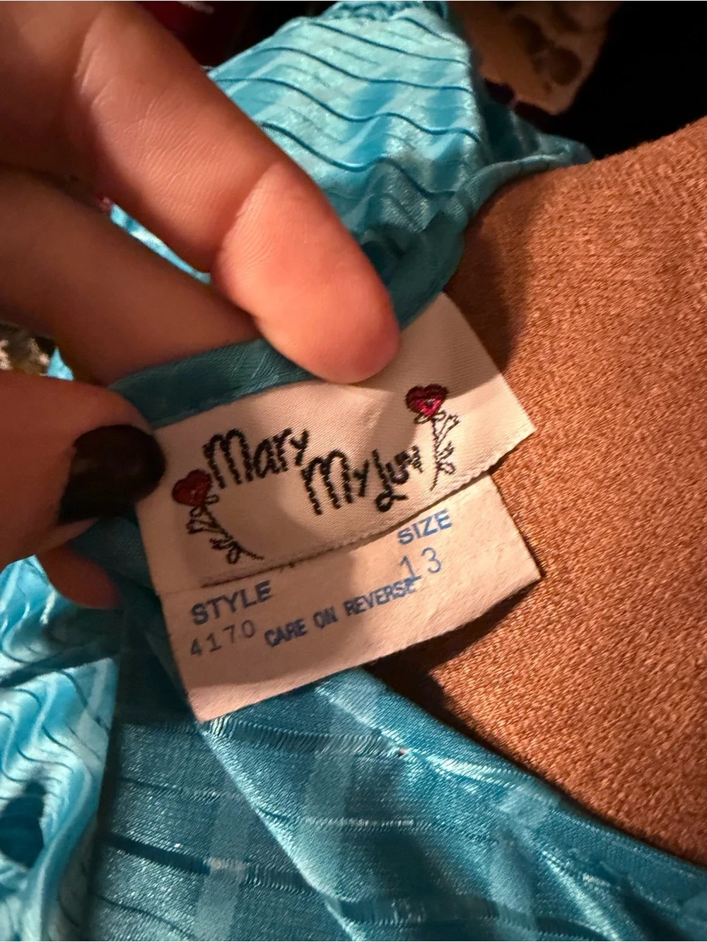 Vintage late 80’s Turquoise Satin Peplum Skirt Set- beautiful! Mary My Luv